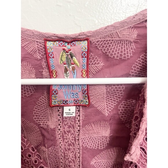 Johnny Was Violet Pine Cruise Eyelet Embroidered Jacket Boho Zodiac Lace Small - Picture 8 of 16